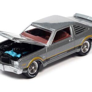 1976 Plymouth Volare Road Runner Silver Cloud Metallic with Stripes “OK Used Cars” Series Limited Edition to 18056 pieces Worldwide 1/64 Diecast Model Car by Johnny Lightning