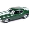 1970 Chevrolet Chevelle SS Forest Green Metallic with White Stipes “John Wick” (2014) Movie Pop Culture 2024 Release 1 1/64 Diecast Model Car by Johnny Lightning