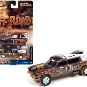 Haulin’ Hearse Custom Dark Copper Metallic with Mud Graphics “Dirt Mop” “Off Road” Series Limited Edition to 8178 pieces Worldwide 1/64 Diecast Model Car by Johnny Lightning