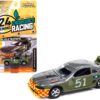 1990s Ford Mustang Race Car #51 Military Green and Dark Silver Metallic “Old Crows” “24 Hours of Lemons” Limited Edition to 4740 pieces Worldwide “Street Freaks” Series 1/64 Diecast Model Car by Johnny Lightning