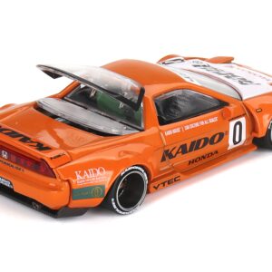 Honda NSX Kaido Racing V1 Orange with White Hood (Designed by Jun Imai) “Kaido House” Special 1/64 Diecast Model Car by Mini GT