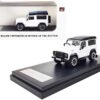 Land Rover Defender 90 Works V8 White with Black Top “70th Edition” 1/64 Diecast Model Car by LCD Models