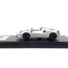 McLaren Elva Convertible White with Carbon and Red Stripes 1/64 Diecast Model Car by LCD Models