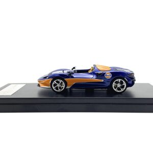 McLaren Elva Convertible Dark Blue Metallic with Orange Accents “Gulf Oil” 1/64 Diecast Model Car by LCD Models