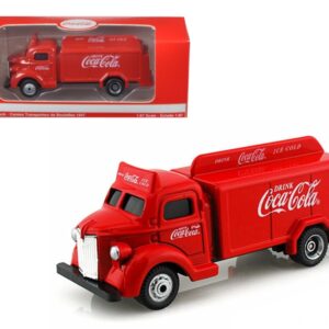 1947 Coca Cola Delivery Bottle Truck Red 1/87 Diecast Model by Motorcity Classics