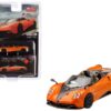 Pagani Huayra Roadster Arancio Saint Tropez / Orange Metallic Limited Edition to 2,400 pieces Worldwide 1/64 Diecast Model Car by Mini GT