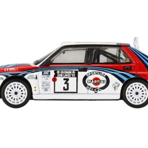 Lancia Delta HF Integrale Evoluzione #3 Didier Auriol – Bernard Occelli Winner “Rally 1000 Lakes” (1992) 1/64 Diecast Model Car by Mini GT