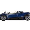 Pagani Zonda HP Barchetta Convertible Blue Tricolore Metallic and Carbon with White Interior Limited Edition to 4200 pieces Worldwide 1/64 Diecast Model Car by Mini GT