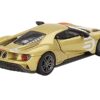 Ford GT #5 “Holman Moody Heritage Edition” Gold Metallic with Red Accents Limited Edition to 1800 pieces Worldwide 1/64 Diecast Model Car by Mini GT