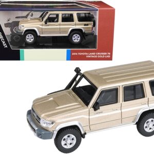 2014 Toyota Land Cruiser 76 Vintage Gold Metallic 1/64 Diecast Model Car by Paragon Models