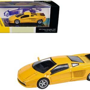 1991 Cizeta V16T Super Fly Yellow 1/64 Diecast Model Car by Paragon Models