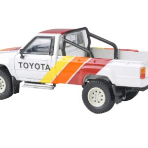 1984 Toyota Hilux Pickup Truck White with Stripes “TRD Ironman” 1/64 Diecast Model Car by Paragon Models