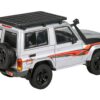 2014 Toyota Land Cruiser LC 71 Silver Metallic with Graphics 1/64 Diecast Model Car by Paragon Models