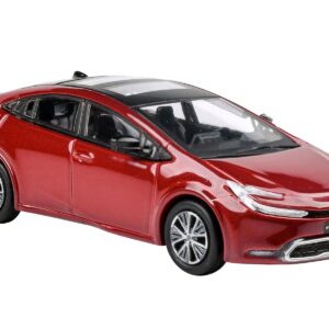 2023 Toyota Prius Supersonic Red Metallic with Black Top and Sun Roof and Sun Roof 1/64 Diecast Model Car by Paragon Models