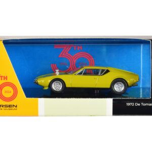 1972 De Tomaso Pantera Yellow “Petersen Automotive Museum 30th Anniversary” 1/64 Diecast Model Car by Paragon Models