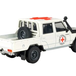 2014 Toyota Land Cruiser LC 79 Pickup Truck White “International Red Cross” 1/64 Diecast Model Car by Paragon Models