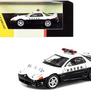 Mitsubishi GTO RHD (Right Hand Drive) Japanese Police White and Black 1/64 Diecast Model Car by Paragon