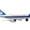 Boeing VC-25 Aircraft White and Blue “United States Air Force One” with Runway Section Diecast Model Airplane by Runway24