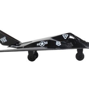 Lockheed F-117 Nighthawk Stealth Aircraft Black “United States Air Force” with Runway Section Diecast Model Airplane by Runway24