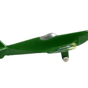 Supermarine Spitfire Fighter Aircraft Green “Royal Air Force” with Runway Section Diecast Model Airplane by Runway24