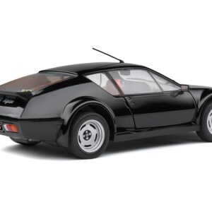 1983 Alpine A310 Pack GT Noir Irise Black with Red Interior 1/18 Diecast Model Car by Solido