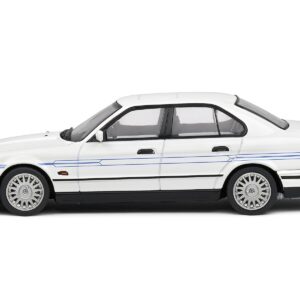 1994 BMW E34 Alpina B10 BiTurbo White with Blue Stripes 1/43 Diecast Model Car by Solido