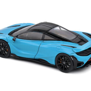 2020 McLaren 765 LT Curacao Blue with Black Top 1/43 Diecast Model Car by Solido