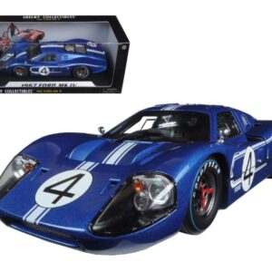 Ford GT MK IV #4 Blue L. Ruby – D. Hulme 24 Hours of Le Mans (1967) 1/18 Diecast Model Car by Shelby Collectibles