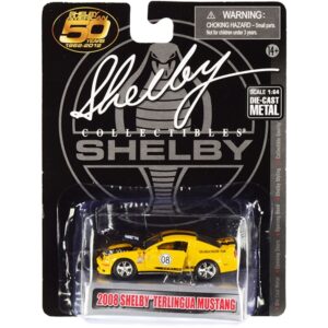 2008 Ford Shelby Mustang #08 “Terlingua” Orange and Black “Shelby American 50 Years” (1962-2012) 1/64 Diecast Model Car by Shelby Collectibles