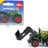 Fendt 1050 Vario Tractor with Front Loader Green with White Top Diecast Model by Siku