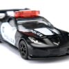 Chevrolet Corvette ZR1 Police Car Black and White Diecast Model Car by Siku