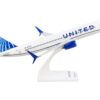 Boeing 737-800 Commercial Aircraft with Wi-Fi Dome “United Airlines” (N37267) White with Blue Tail (Snap-Fit) 1/130 Plastic Model by Skymarks