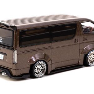 Toyota Hiace Widebody Van RHD (Right Hand Drive) Brown Metallic “Hobby43” Series 1/43 Diecast...