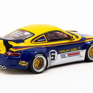 RWB 997 #6 Blue Metallic and Yellow with Graphics “FuelFest Tokyo 2023” “Hobby43” Series 1/43 Diecast Model Car by Tarmac Works