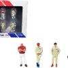 “Race Drivers” 4 Piece Diecast Figure Set “BRE” for 1/64 Scale Models by Tarmac Works & American Diorama