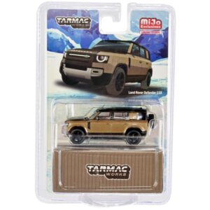 Land Rover Defender 110 Brown Metallic and Black Limited Edition to 3600 pieces Worldwide 1/64 Diecast Model Car by Tarmac Works