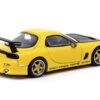 Mazda VERTEX RX-7 FD3S RHD (Right Hand Drive) Yellow Metallic with Black Hood “Global64” Series 1/64 Diecast Model Car by Tarmac Works