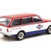 Datsun Bluebird 510 Wagon Service Car Red and White with Blue “Global64” Series 1/64 Diecast Model Car by Tarmac Works