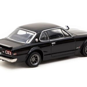 Nissan Skyline 2000GT-R (KPGC10) RHD (Right Hand Drive) Black “Global64” Series 1/64 Diecast Model by Tarmac Works