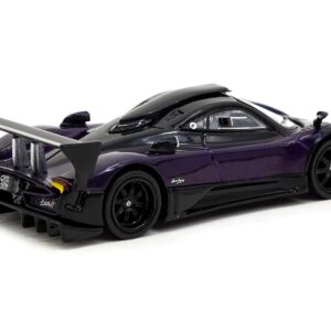 Pagani Zonda R Viola PSO Metallic and Black “Global64” Series 1/64 Diecast Model Car by Tarmac Works