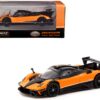 Pagani Zonda Revolucion Arancio Saint Tropez Orange and Black “Global64” Series 1/64 Diecast Model by Tarmac Works