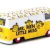 Volkswagen Type II (T1) Panel Van “Little Miss Sunshine” Yellow and White “Mr. Men & Little Miss” “Collab64” Series 1/64 Diecast Model Car by Schuco & Tarmac Works