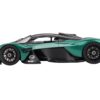 Aston Martin Valkyrie Aston Martin Racing Green Metallic with Black Top 1/18 Model Car by Top Speed