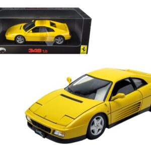 1989 Ferrari 348 TB Yellow Elite Edition 1/18 Diecast Car Model by Hot Wheels