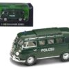 1962 Volkswagen Microbus Police Green 1/43 Diecast Car Model by Road Signature